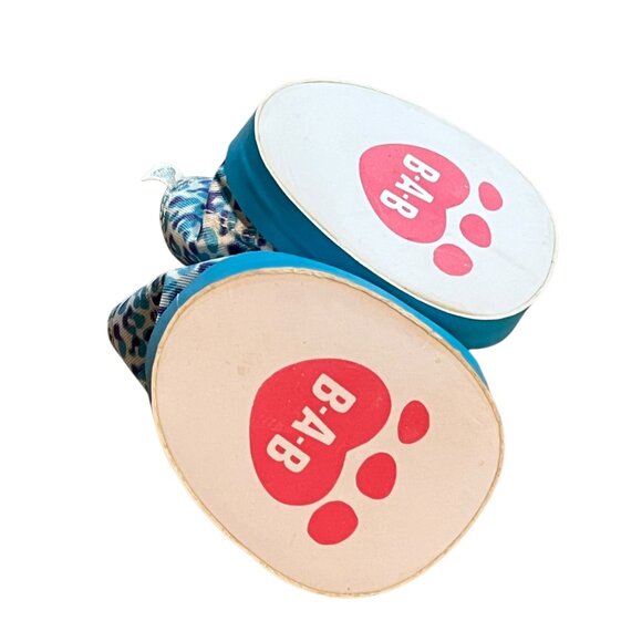 Build-A-Bear Blue & Leopard Print Shoes With Laces - Picture 2 of 3